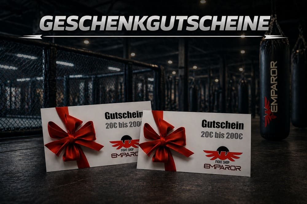 Bild mit 2 Geschenkgutscheinen für den Kampfsport Shop