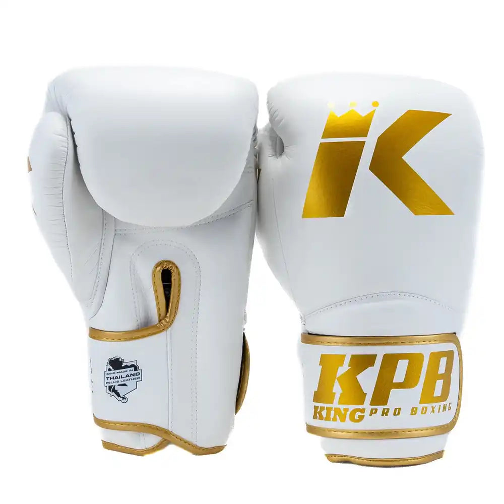 King Pro Boxing Boxhandschuhe BGK4 Weiß/Gold