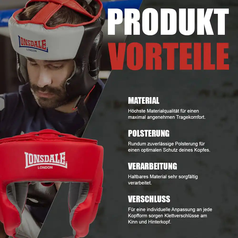 LONSDALE Kopfschutz Stanford - Rot