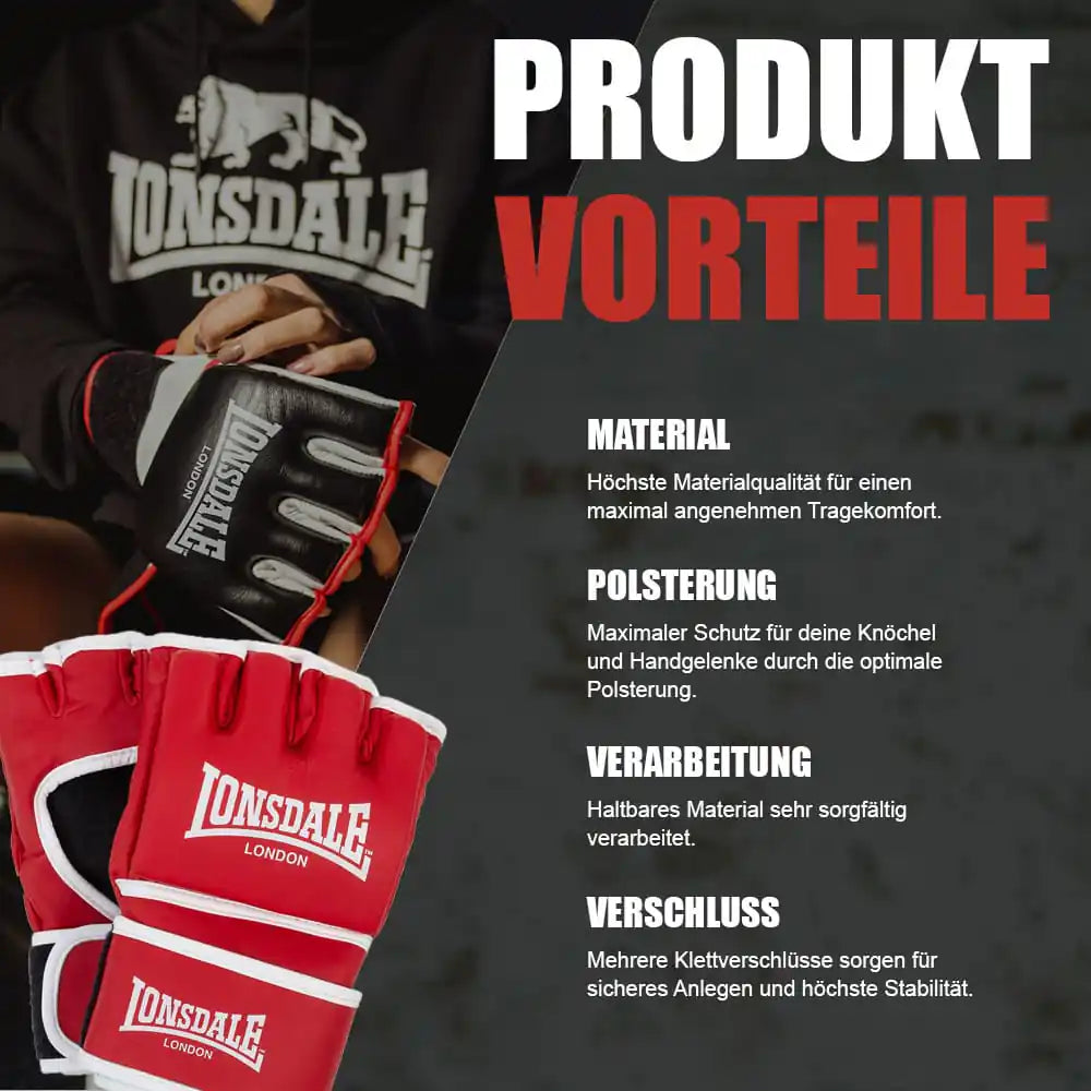 LONSDALE MMA Handschuhe Harlton - Rot