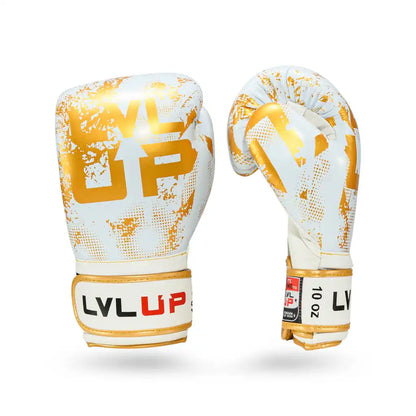 LVL UP Boxhandschuhe Stadium 2 Weiß/Gold