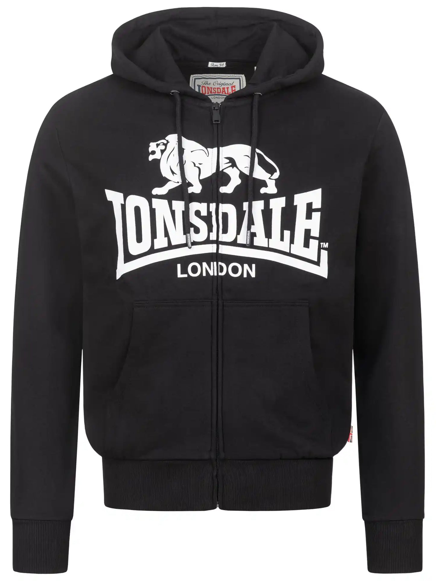Lonsdale Zip-Hoodie Krafty Schwarz/Weiß