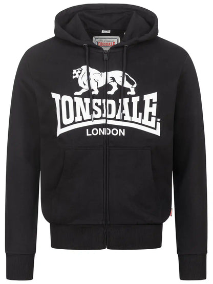 Lonsdale Zip-Hoodie Krafty Schwarz/Weiß