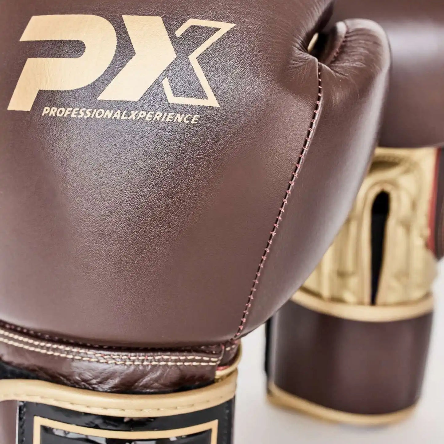 PX Boxhandschuhe Retro Braun/Gold Leder