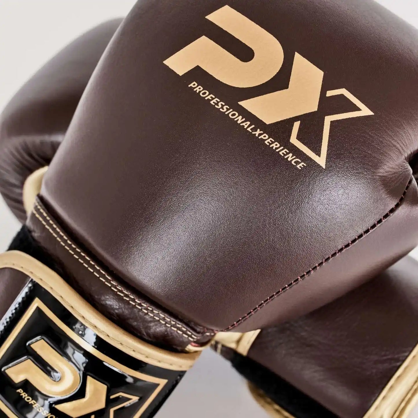 PX Boxhandschuhe Retro Braun/Gold Leder