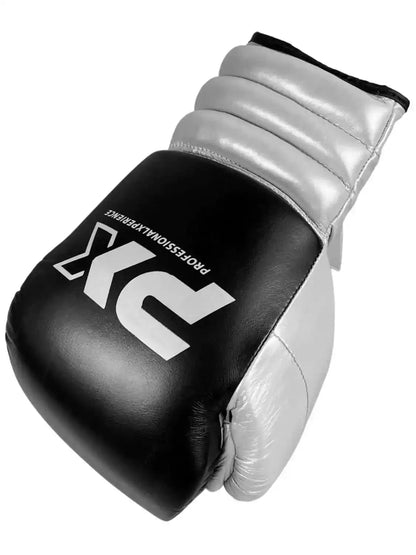 PX Boxhandschuhe Wettkampf Leder - Schwarz
