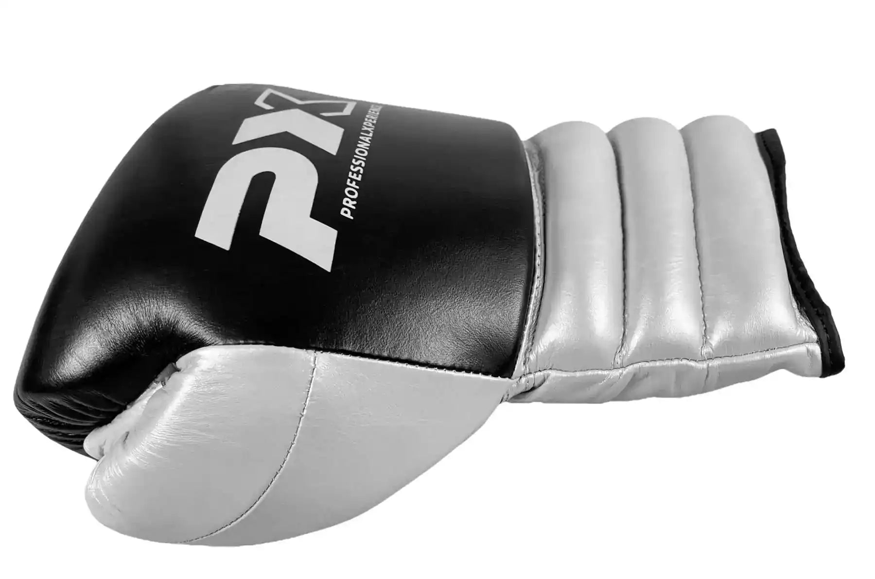 PX Boxhandschuhe Wettkampf Leder - Schwarz