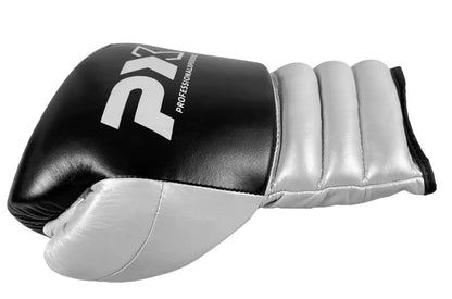PX Boxhandschuhe Wettkampf Leder - Schwarz