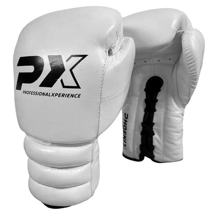 PX Boxhandschuhe Wettkampf Leder - Weiß