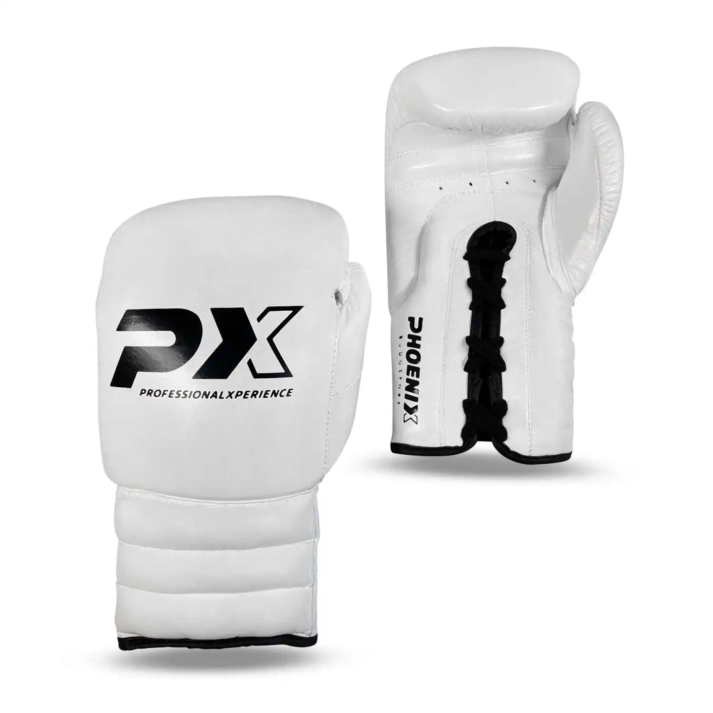 PX Boxhandschuhe Wettkampf Leder - Weiß