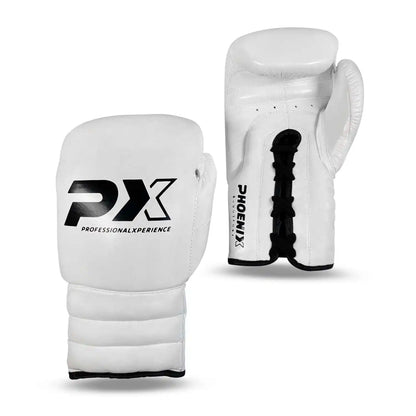 PX Boxhandschuhe Wettkampf Leder - Weiß