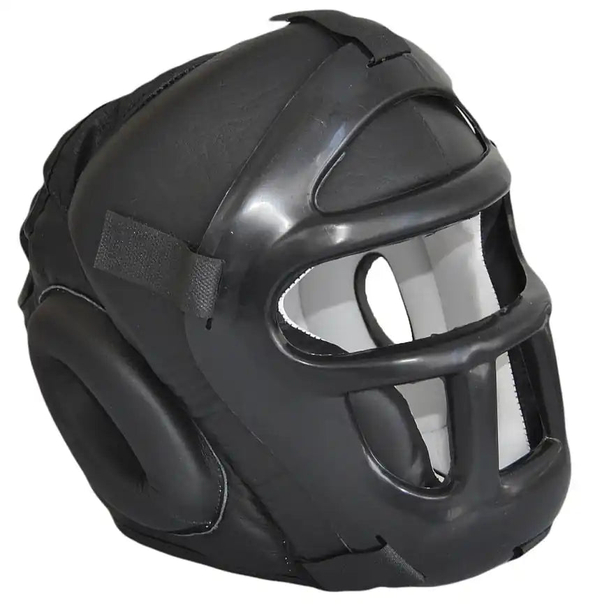 PX Kopfschutz mit Gitter - Leder