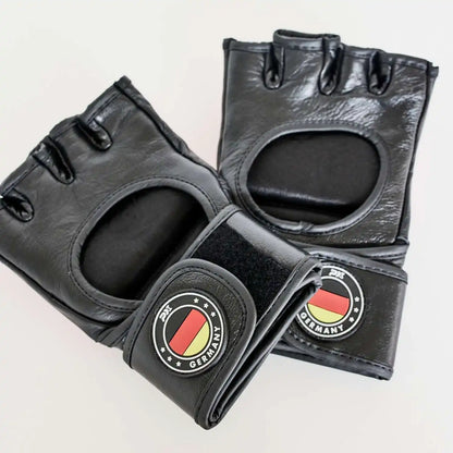 PX MMA Handschuhe Schwarz Leder
