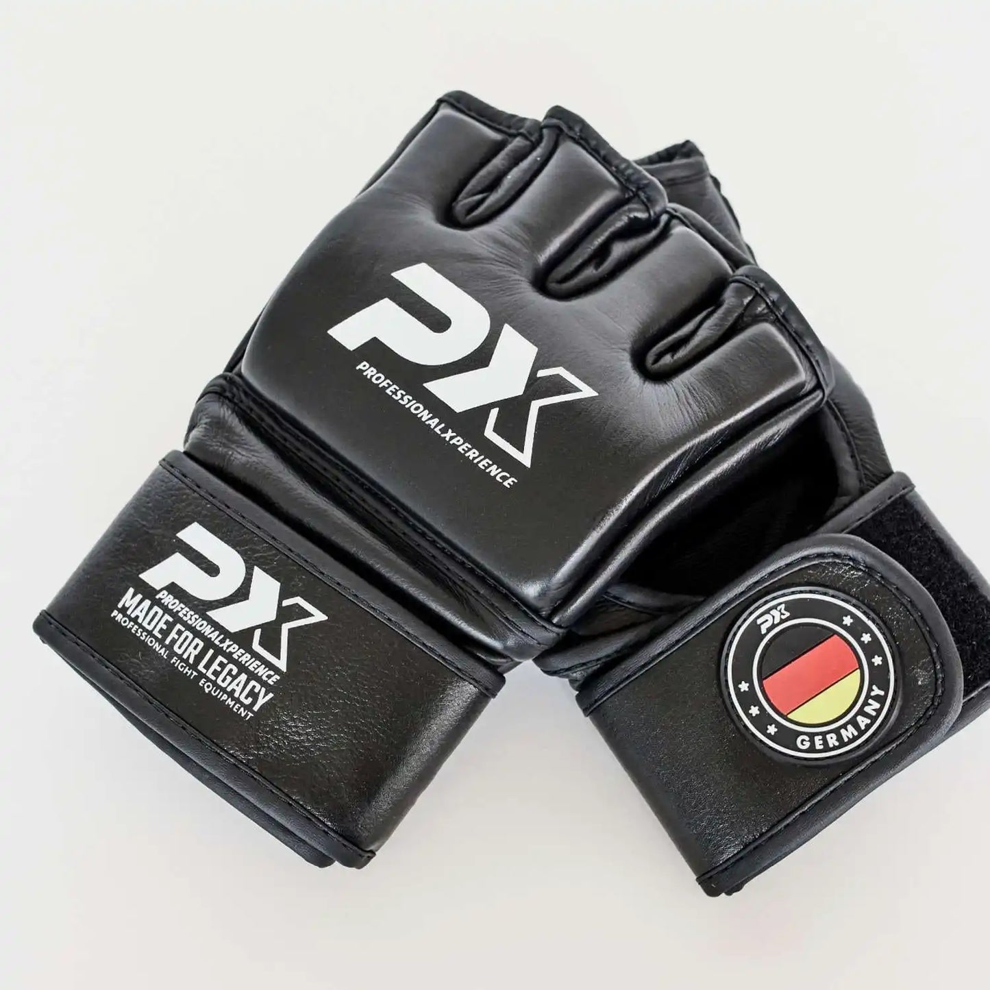 PX MMA Handschuhe Schwarz Leder