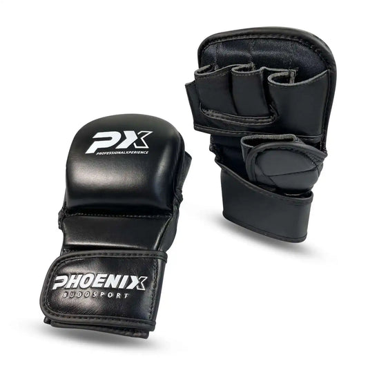 PX MMA Sparring Handschuhe Leder - Schwarz