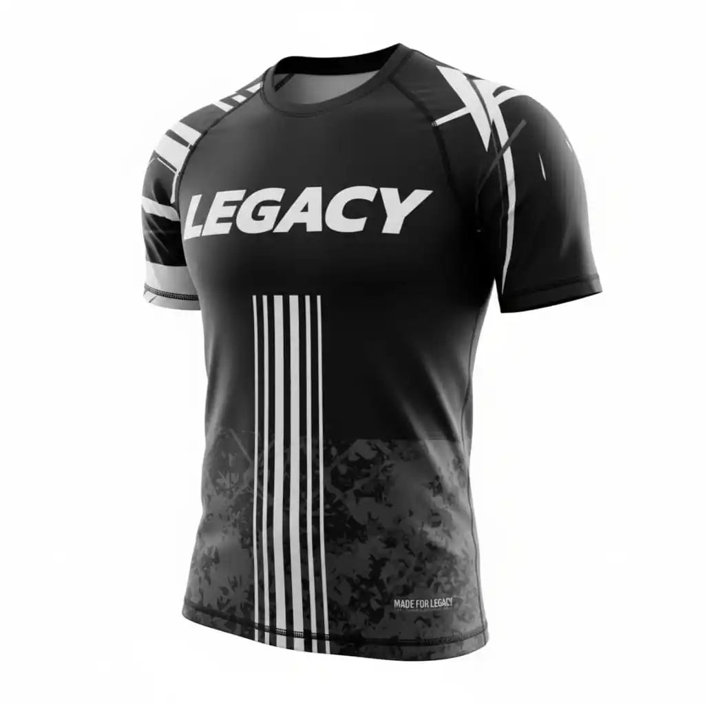 PX Rashguard Legacy X Kurzarm Schwarz/Grau