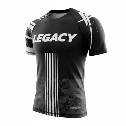 PX Rashguard Legacy X Kurzarm Schwarz/Grau