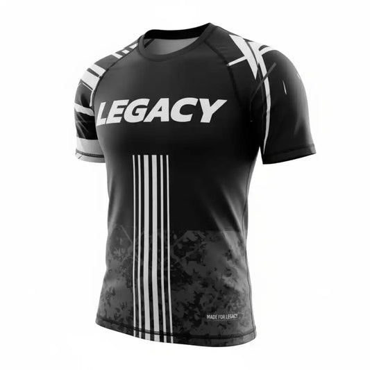 PX Rashguard Legacy X Kurzarm Schwarz/Grau