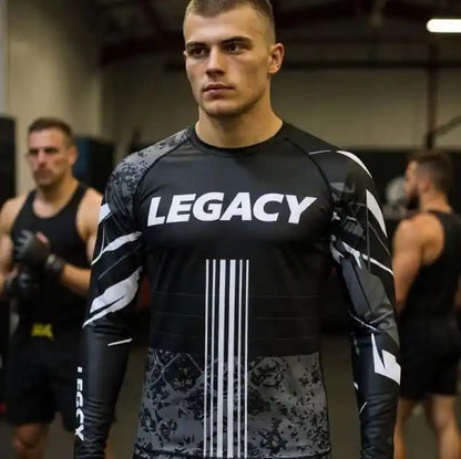 PX Rashguard Legacy X Langarm Schwarz/Grau