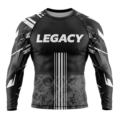 PX Rashguard Legacy X Langarm Schwarz/Grau