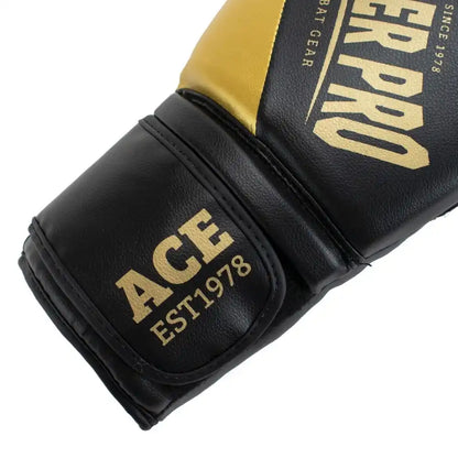 Super Pro Boxhandschuhe ACE Schwarz/Gold