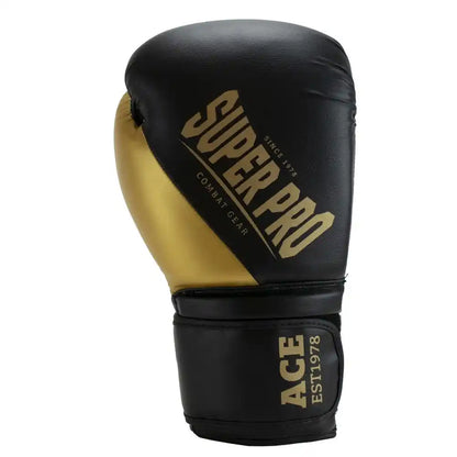 Super Pro Boxhandschuhe ACE Schwarz/Gold