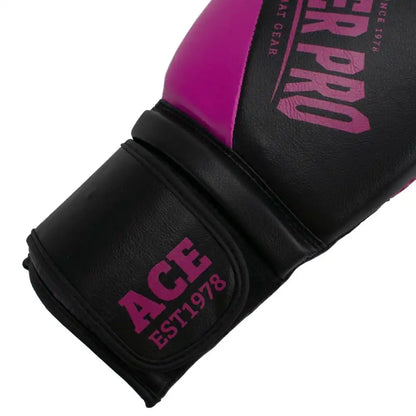 Super Pro Boxhandschuhe ACE Schwarz/Pink