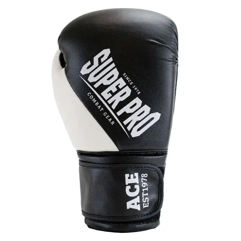 Super Pro Boxhandschuhe ACE Schwarz/Weiß