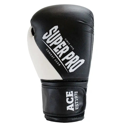 Super Pro Boxhandschuhe ACE Schwarz/Weiß