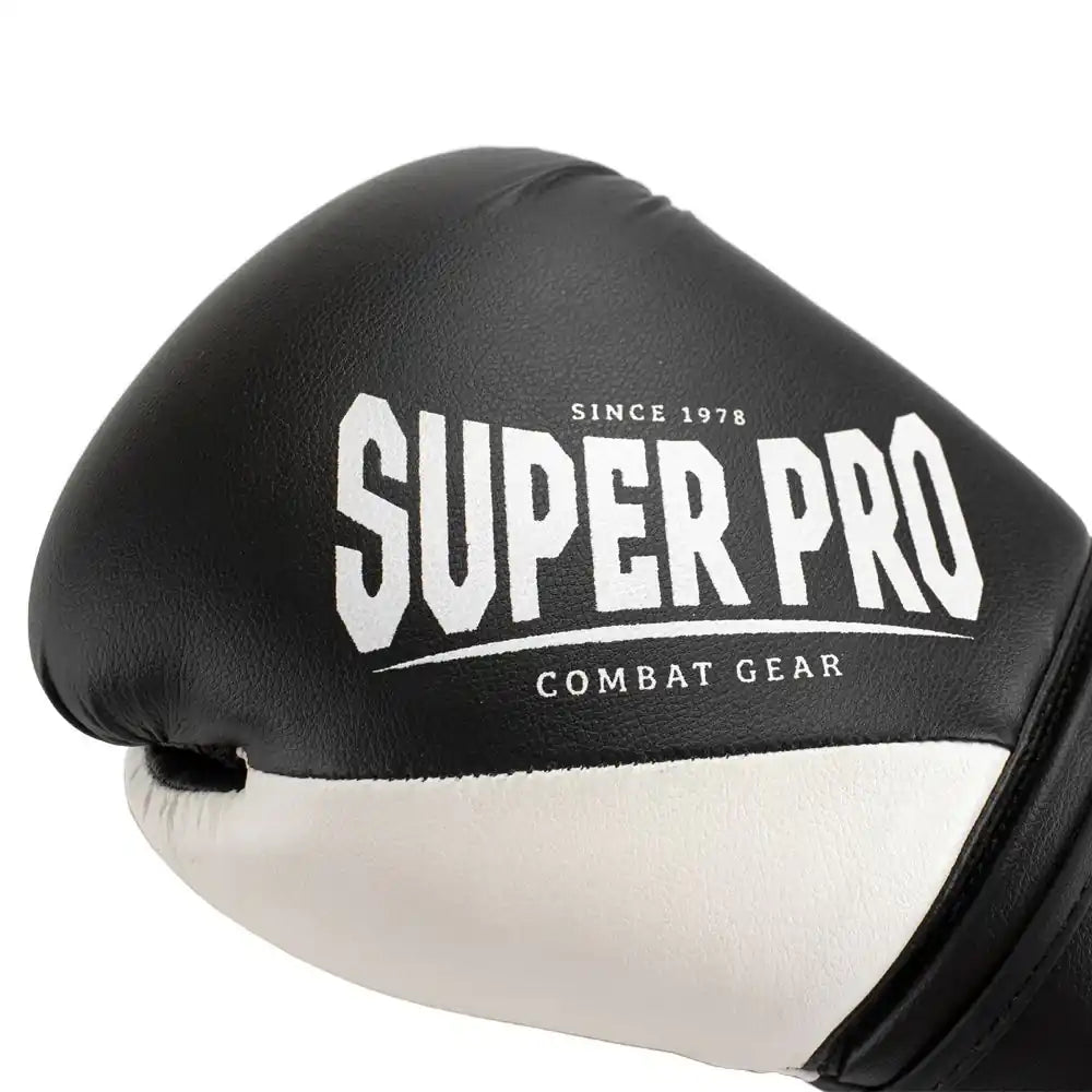 Super Pro Boxhandschuhe ACE Schwarz/Weiß
