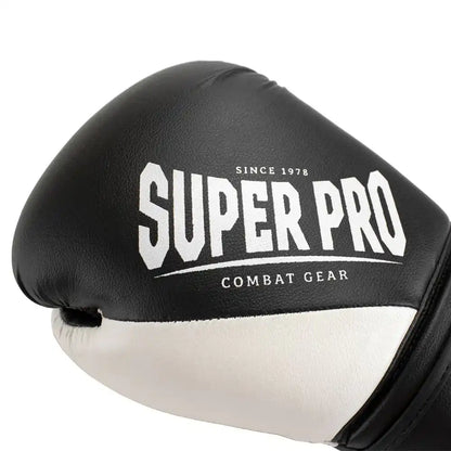 Super Pro Boxhandschuhe ACE Schwarz/Weiß