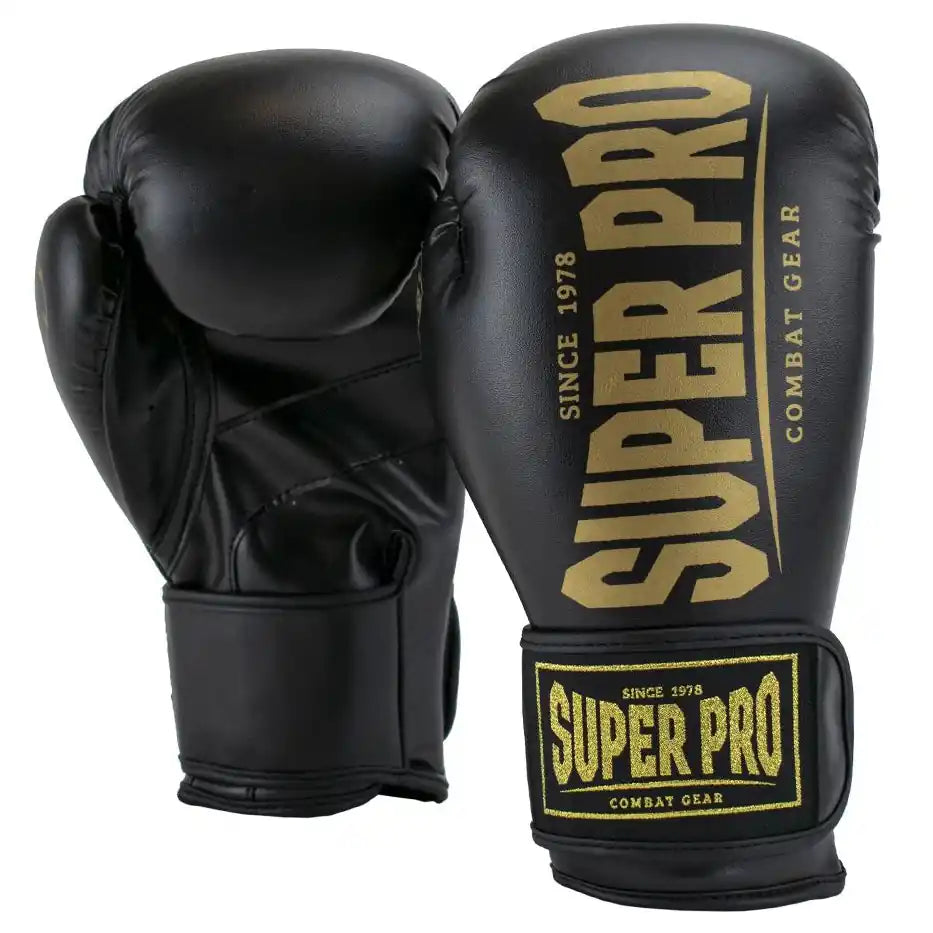 Super Pro Boxhandschuhe Champ Schwarz/Gold