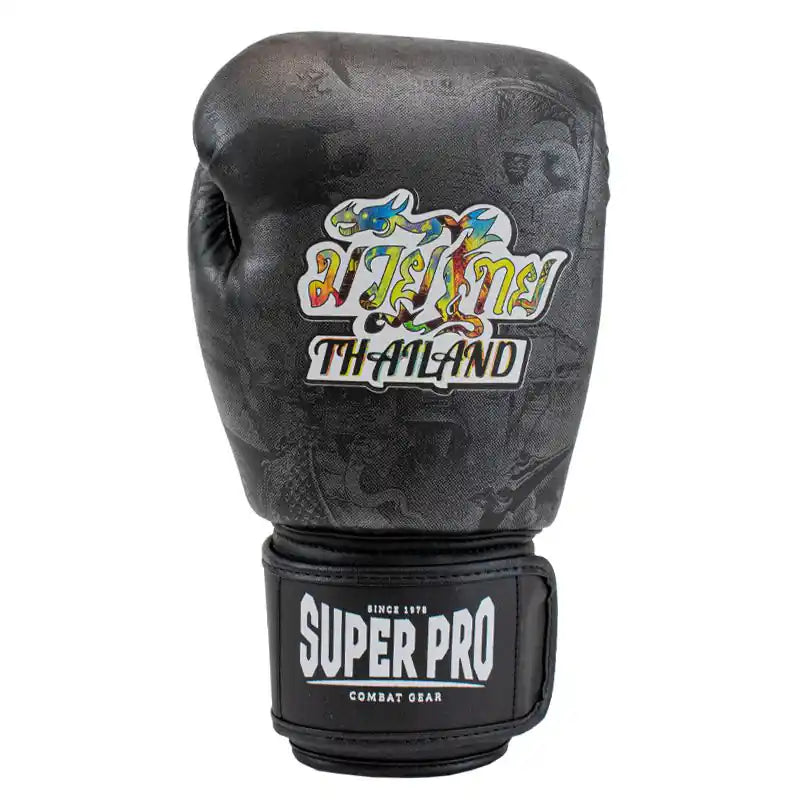 Super Pro Boxhandschuhe Thai Pattaya Grau