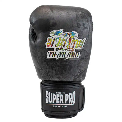 Super Pro Boxhandschuhe Thai Pattaya Grau