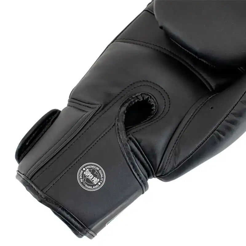 Super Pro Boxhandschuhe Thai Pattaya Schwarz