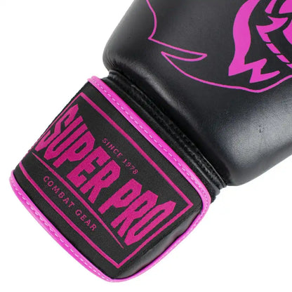 Super Pro Boxhandschuhe Warrior Schwarz/Pink
