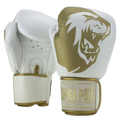 Super Pro Boxhandschuhe Warrior Weiß/Gold