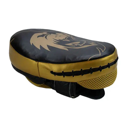 Super Pro Handpratzen Curved Leder Schwarz/Gold