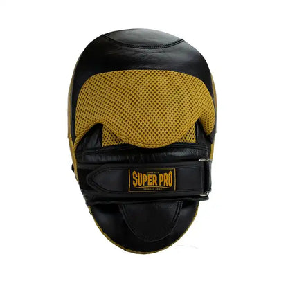 Super Pro Handpratzen Curved Leder Schwarz/Gold