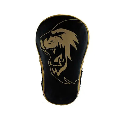 Super Pro Handpratzen Curved Long Leder Schwarz/Gold