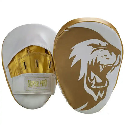 Super Pro Handpratzen Curved PU Weiß/Gold