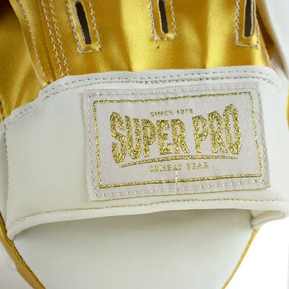 Super Pro Handpratzen Curved PU Weiß/Gold