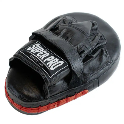Super Pro Handpratzen Hook&Jab Schwarz/Rot Leder
