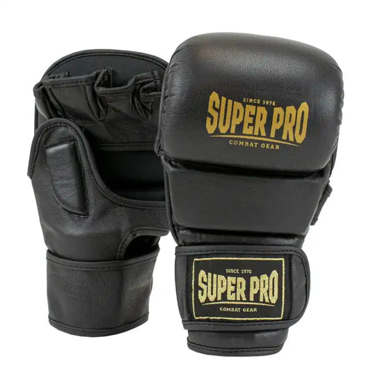Super Pro MMA Sparring Handschuhe Shooter Leder