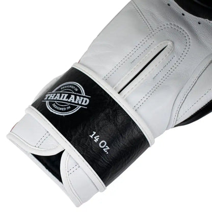 Super Pro Thai Boxhandschuhe Stripes Schwarz