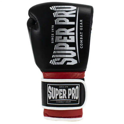 Super Pro Thai Boxhandschuhe Stripes Schwarz