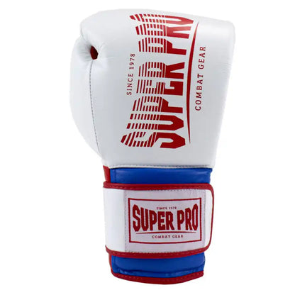 Super Pro Thai Boxhandschuhe Stripes Weiß