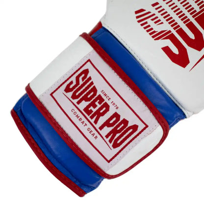 Super Pro Thai Boxhandschuhe Stripes Weiß