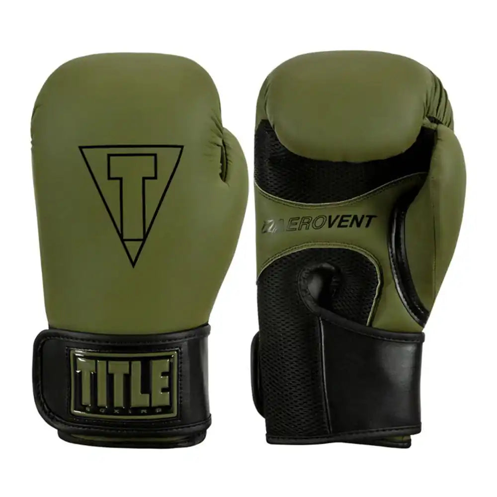 TITLE Boxing Boxhandschuhe Vegan Fitness Grün/Schwarz
