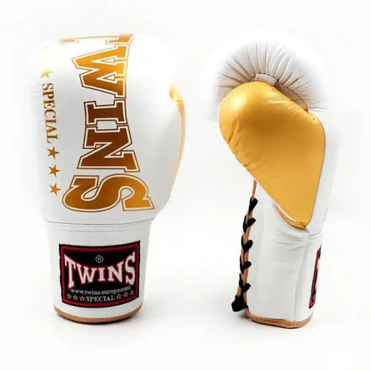 Twins Boxhandschuhe BGLL 8 Laced Weiß/Gold